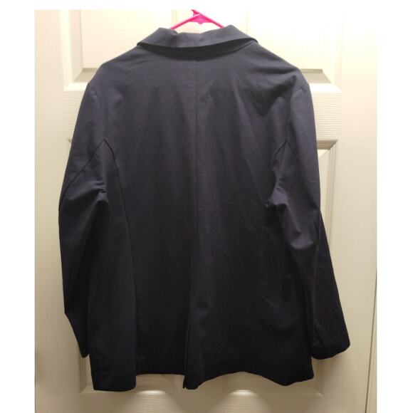 Croft & Barrow Women's Size PXXL Navy Blue Soft Stretch Blazer Jacket Petite XXL - Picture 2 of 5